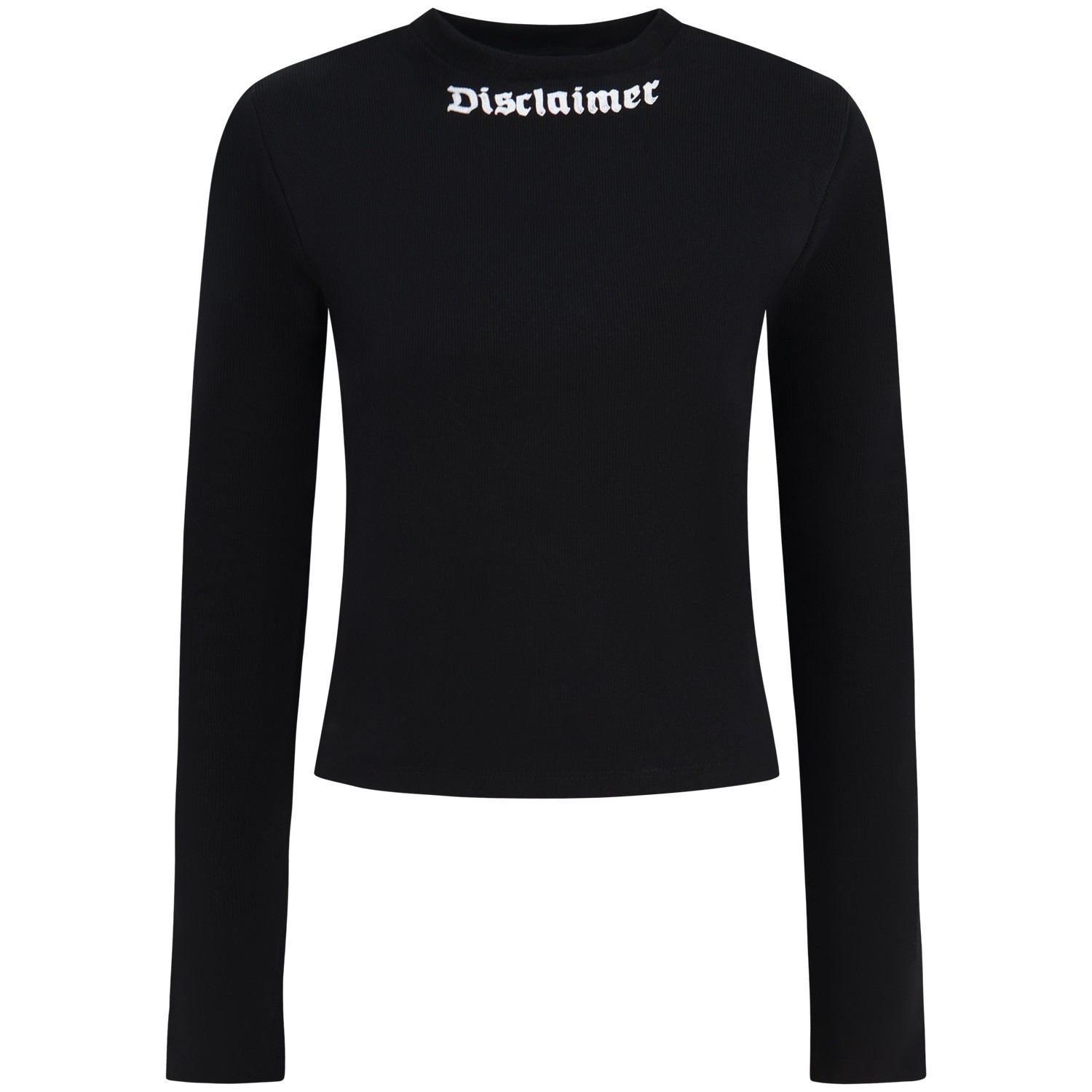 T-shirt nera manica lunga per donna