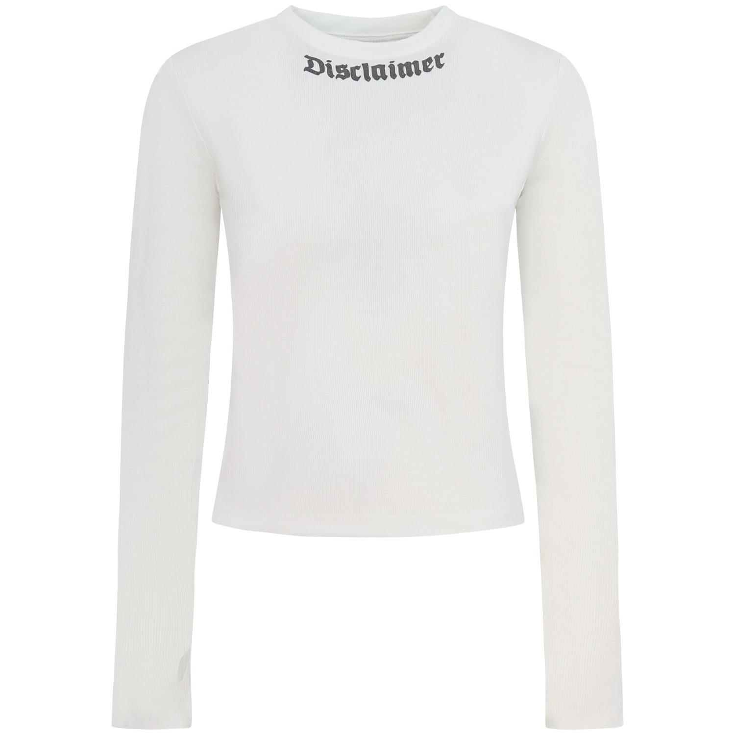 T-shirt bianca manica lunga per donna