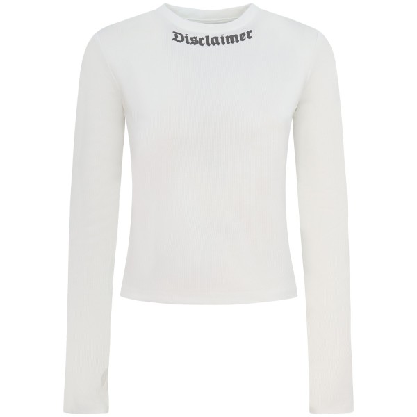 T-shirt bianca manica lunga per donna