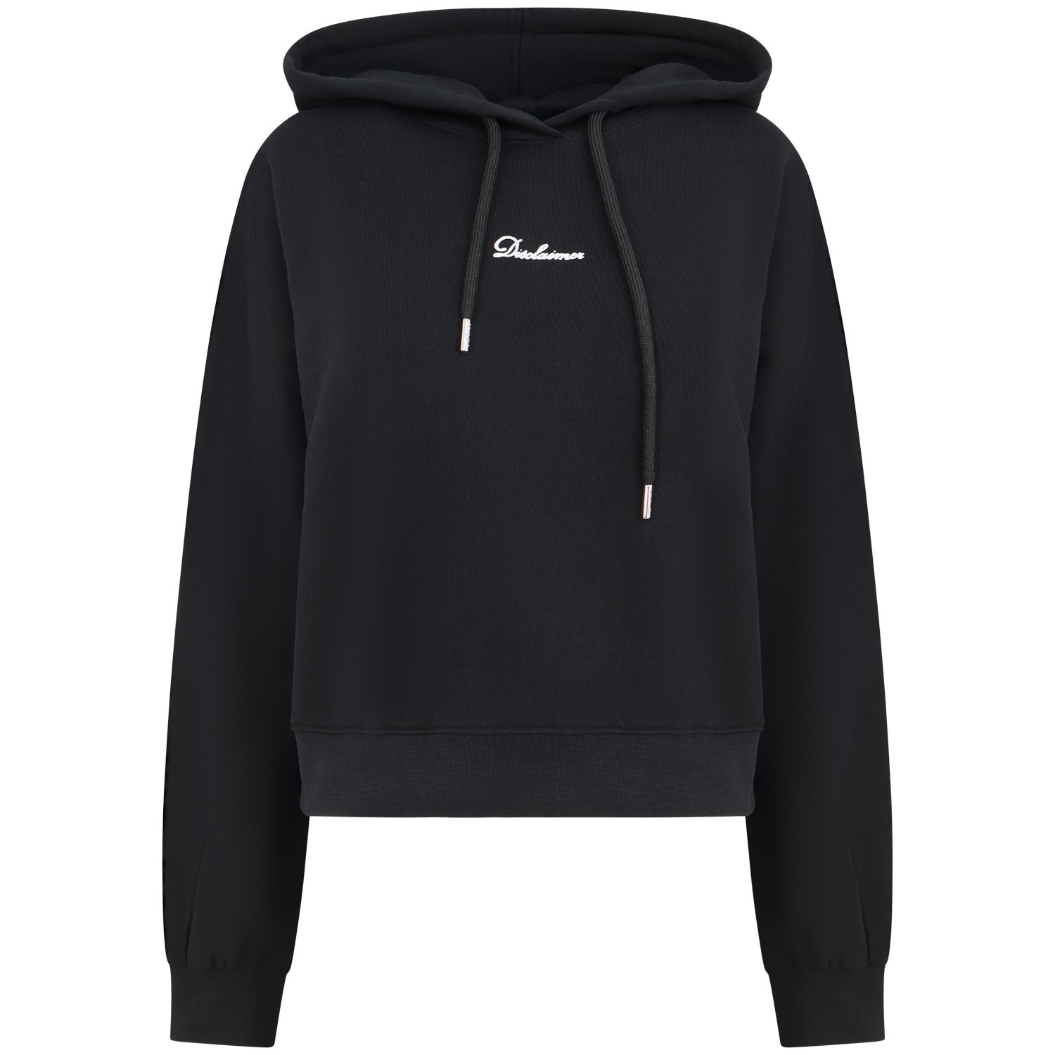 Felpa nera con logo sul retro per donna