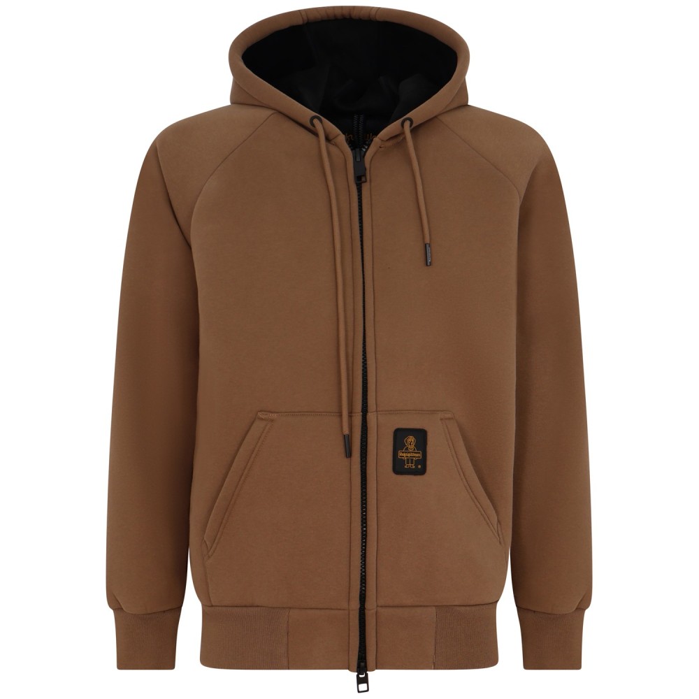 Giubbotto marrone con mini logo per uomo
