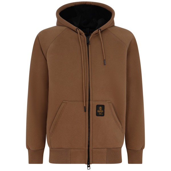 Giubbotto marrone con mini logo per uomo