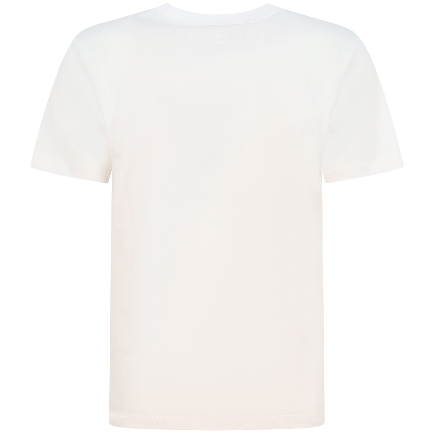 T-shirt bianca con mini logo centrale per uomo 2