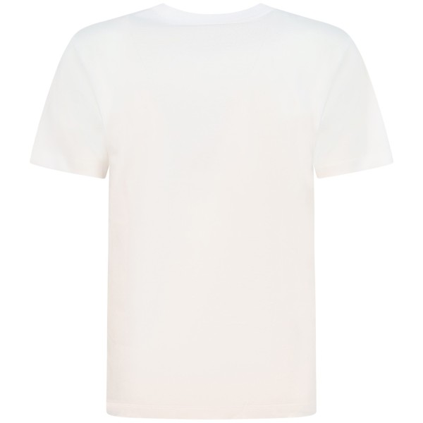 T-shirt bianca con mini logo centrale per uomo