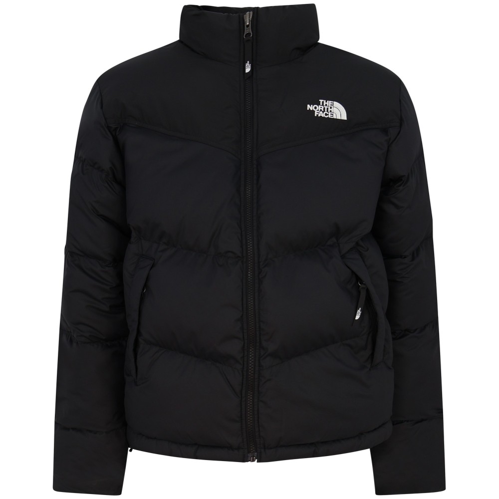 Piumino nero con mini logo per uomo