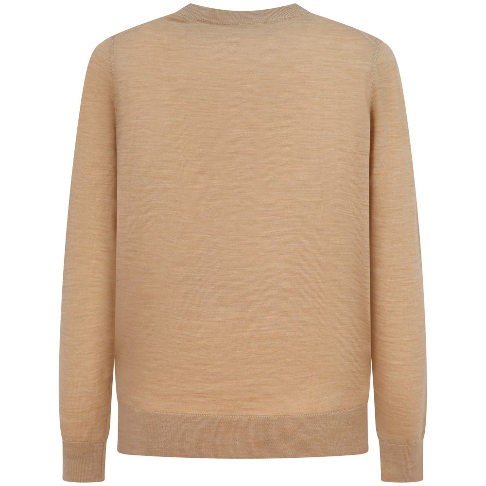 Maglione beige con mini logo per uomo