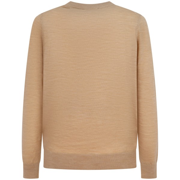 Maglione beige con mini logo per uomo