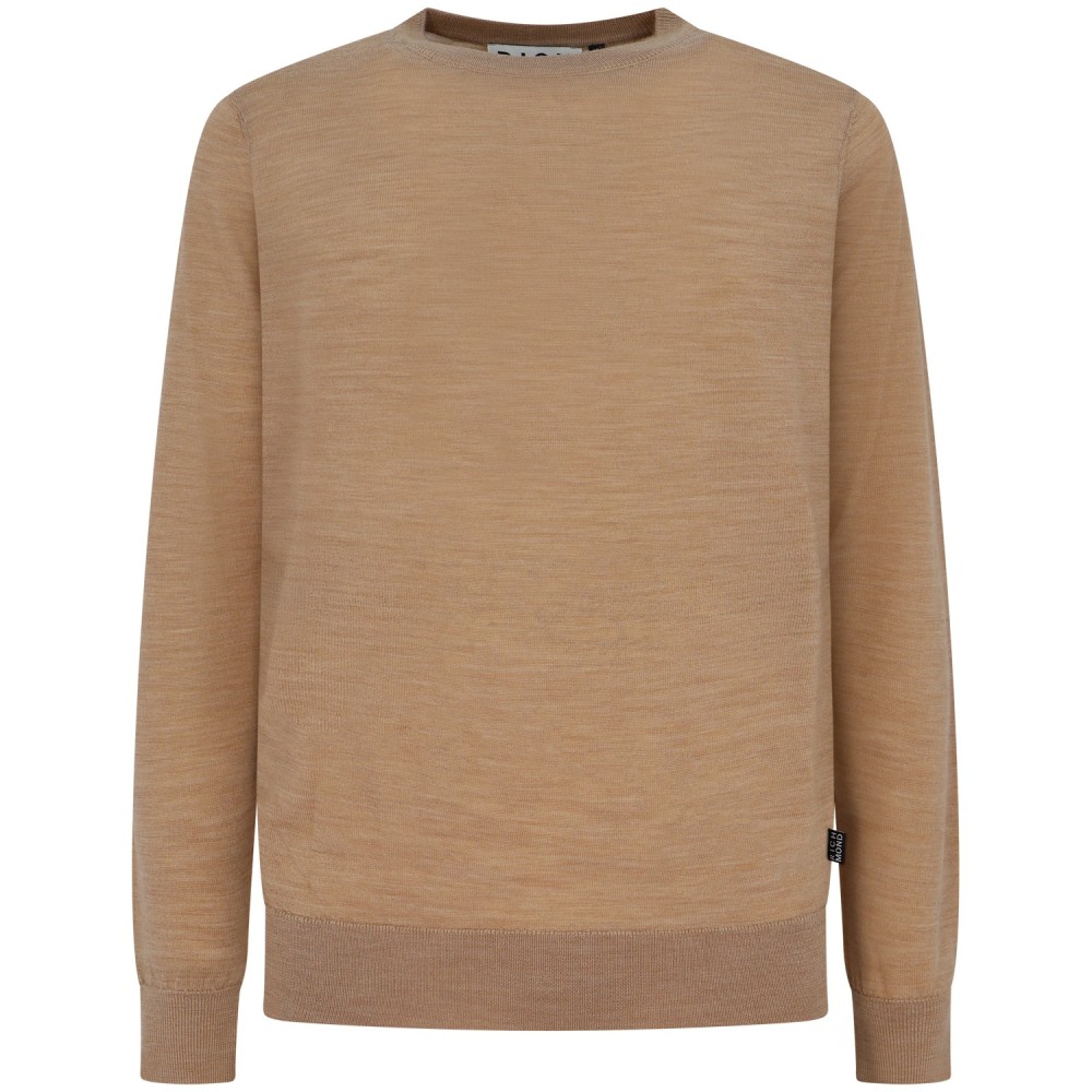Maglione beige con mini logo per uomo