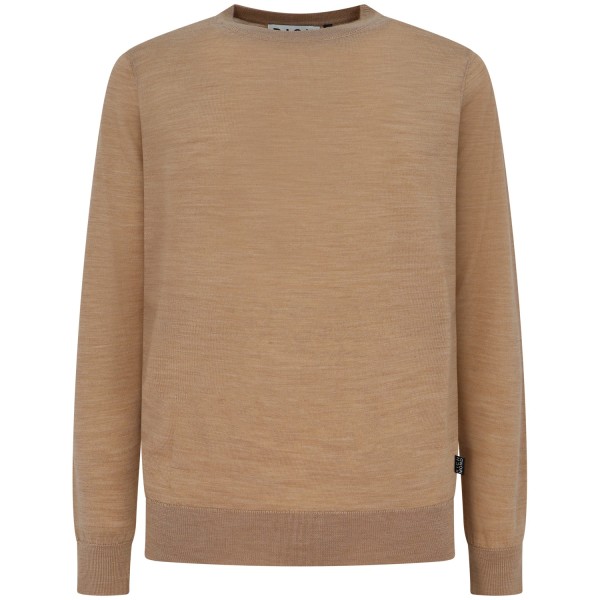Maglione beige con mini logo per uomo