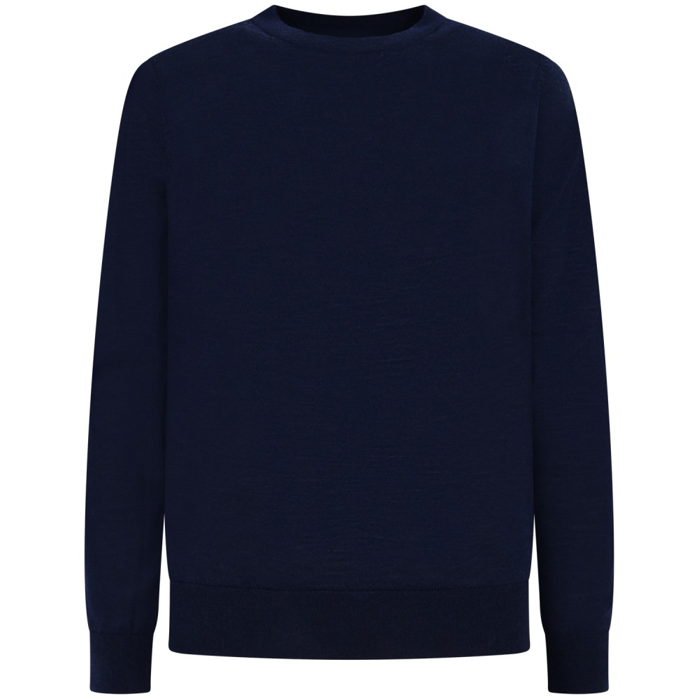 Maglione blu con mini logo per uomo