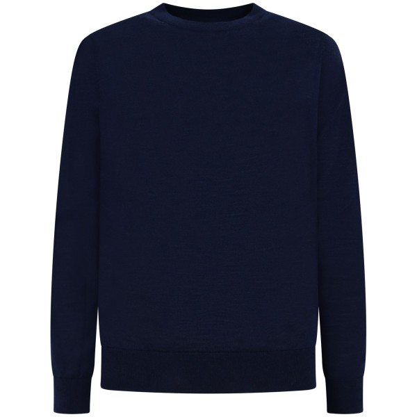 Maglione blu con mini logo per uomo