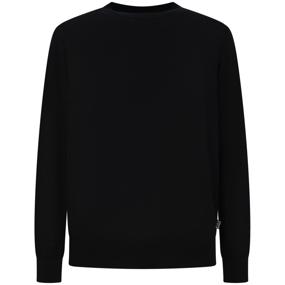 Maglione nero con mini logo per uomo
