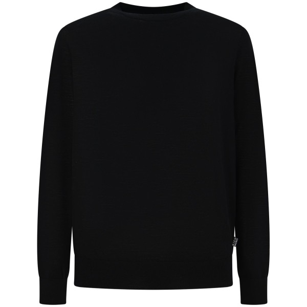 Maglione nero con mini logo per uomo