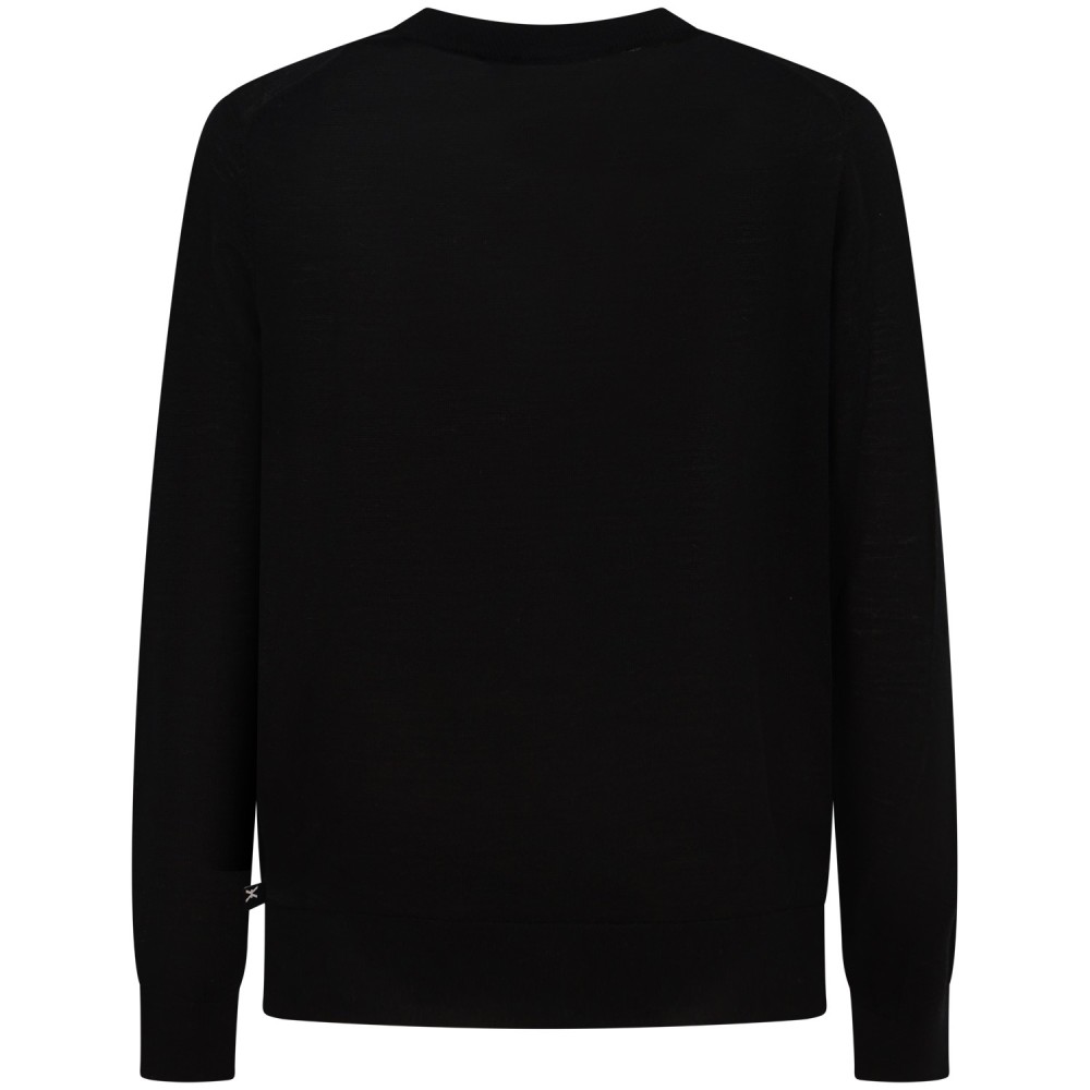 Maglione nero con mini logo per uomo
