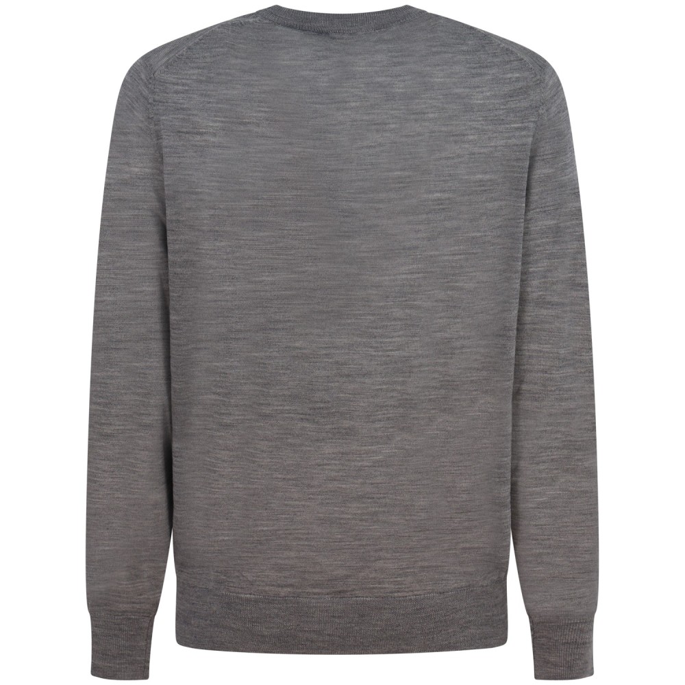Maglione grigio con mini logo per uomo