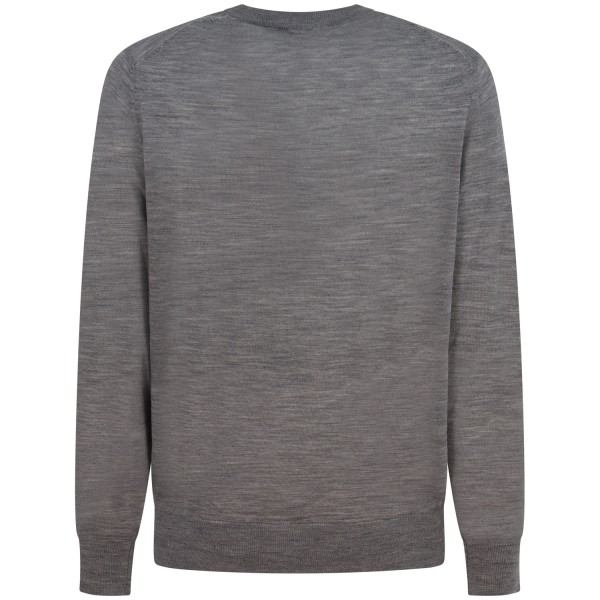 Maglione grigio con mini logo per uomo