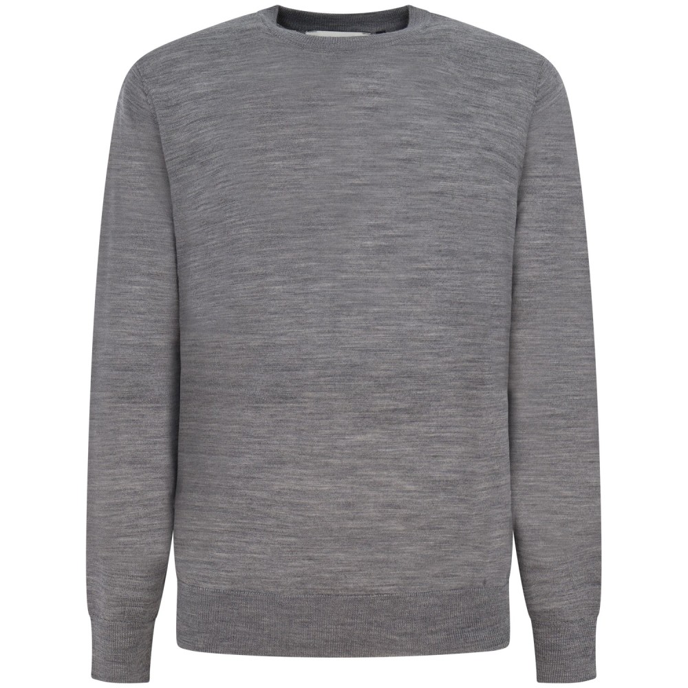 Maglione grigio con mini logo per uomo
