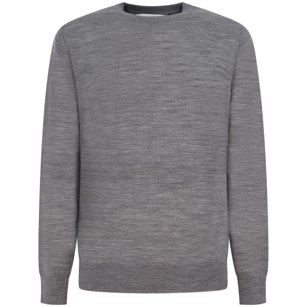 Maglione grigio con mini logo per uomo
