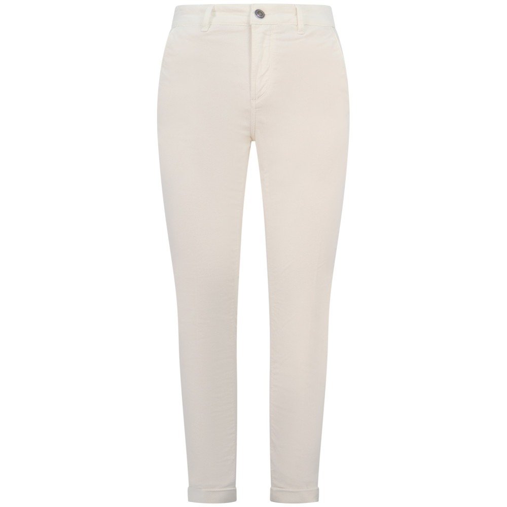 Pantalone bianco 'CHINOS SAND' in velluto per uomo
