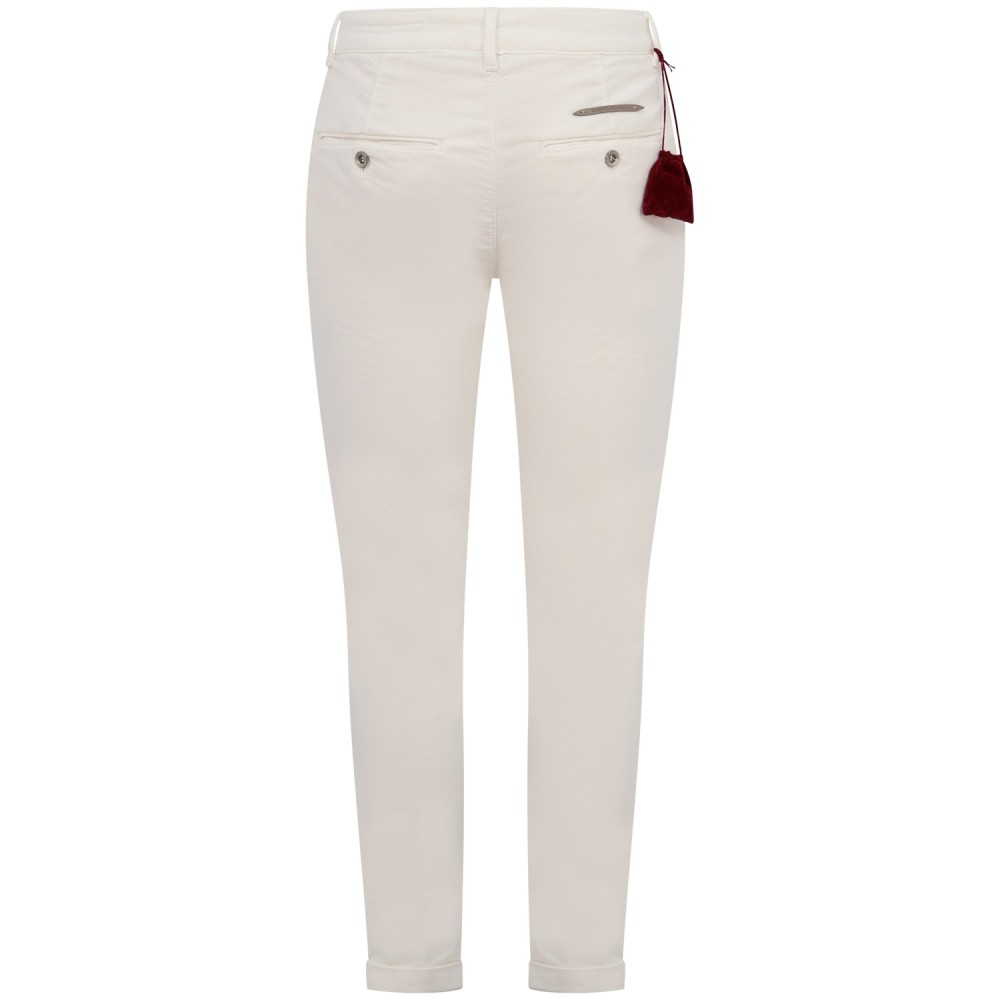 Pantalone bianco 'CHINOS SAND' in velluto per uomo