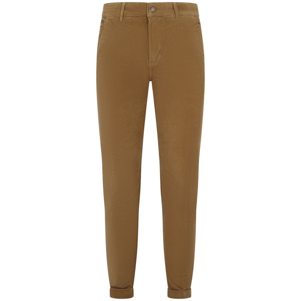 Pantalone marrone 'CHINOS SAND' in velluto per uomo