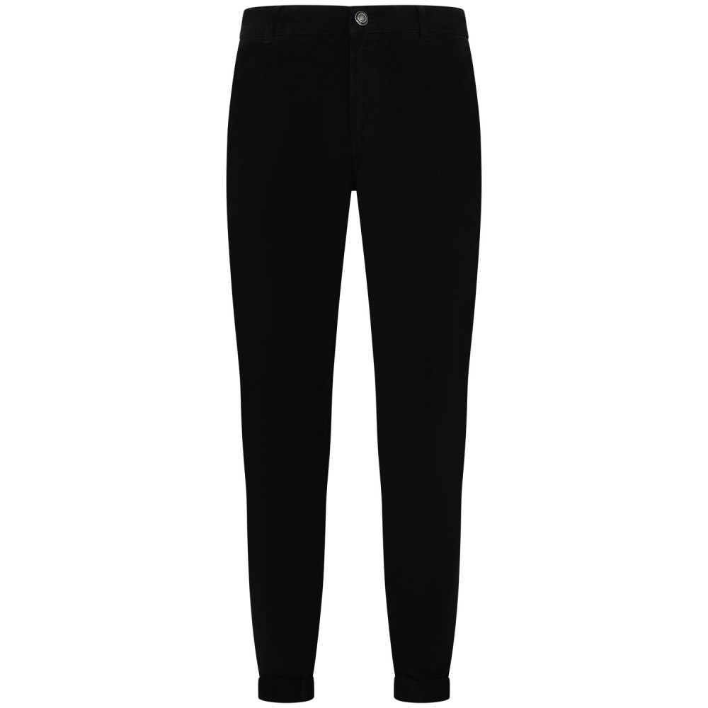 Pantalone nero 'CHINOS SAND' in velluto per uomo