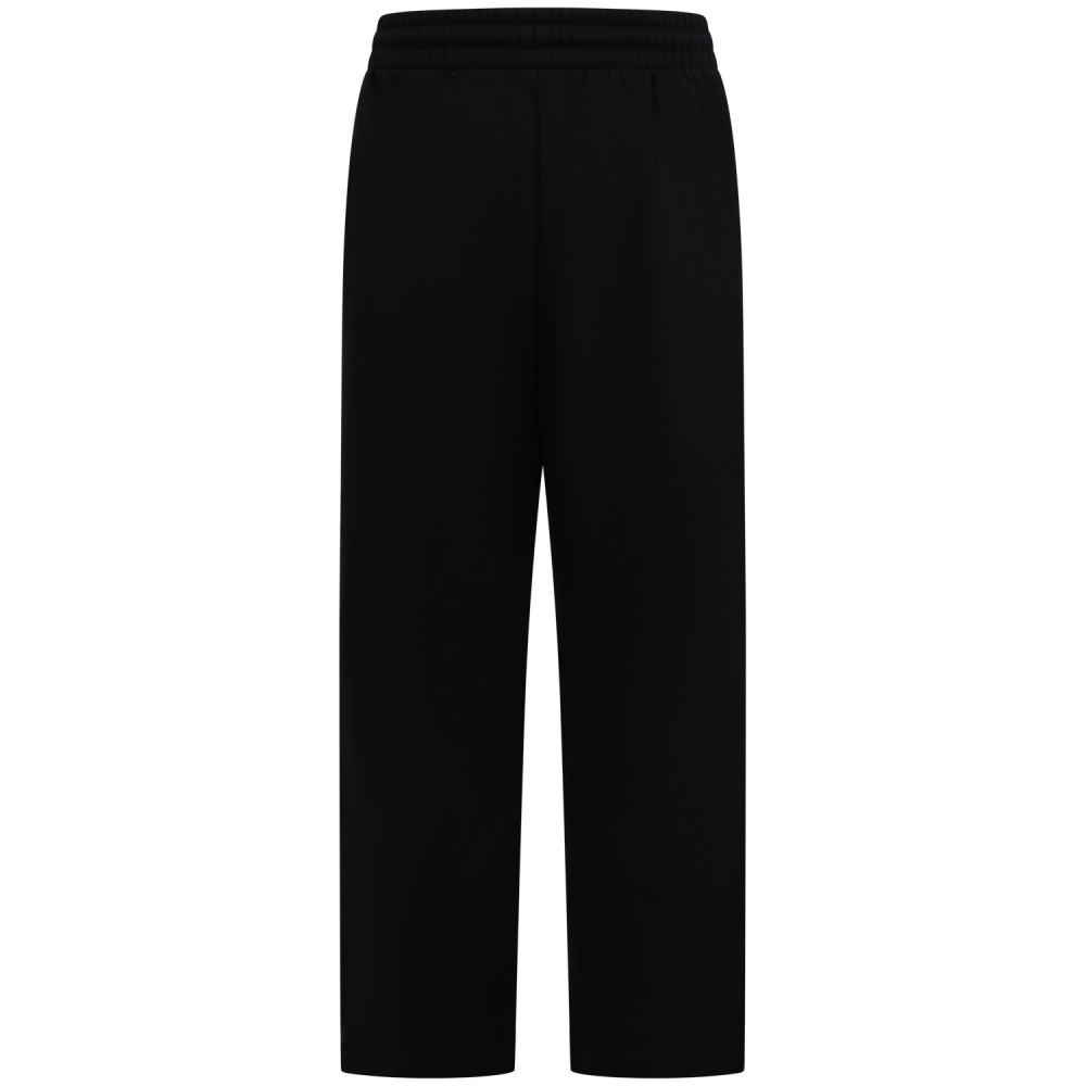 Pantalone tuta nero con mini logo per uomo