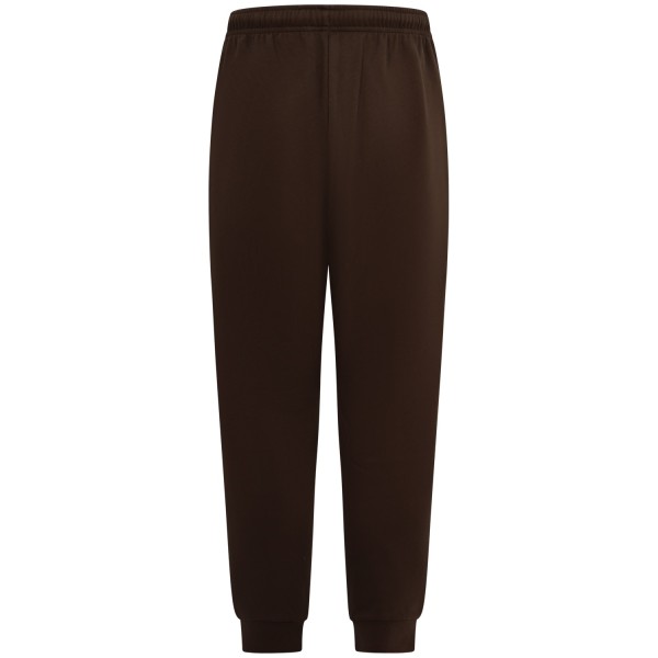 Pantalone tuta marrone con mini logo per uomo