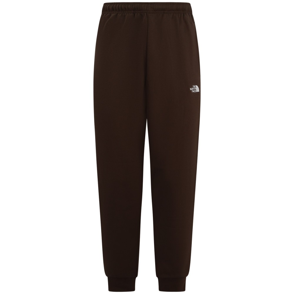 Pantalone tuta marrone con mini logo per uomo