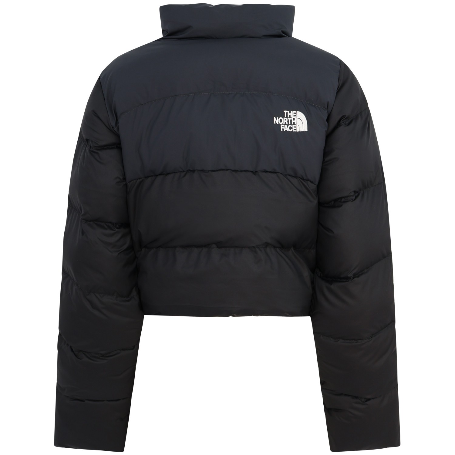 Piumino cropped nero per donna 2