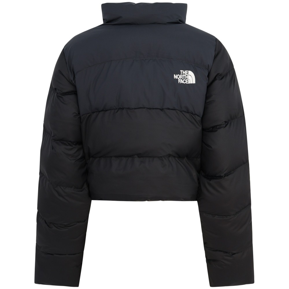 Piumino cropped nero per donna