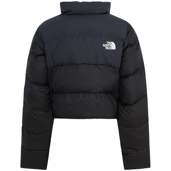 Piumino cropped nero per donna