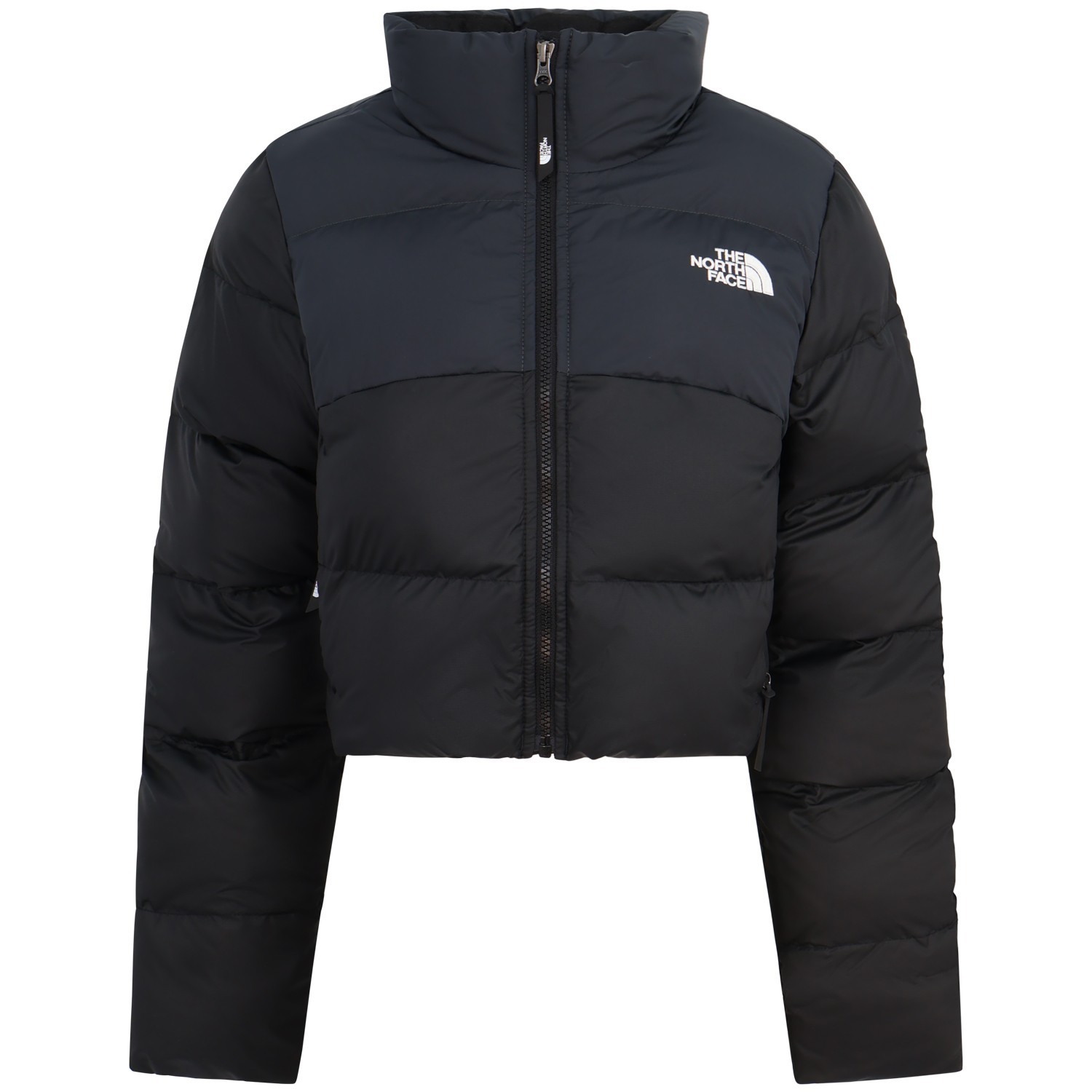 Piumino cropped nero per donna