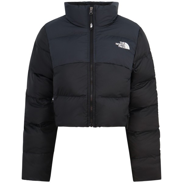 Piumino cropped nero per donna