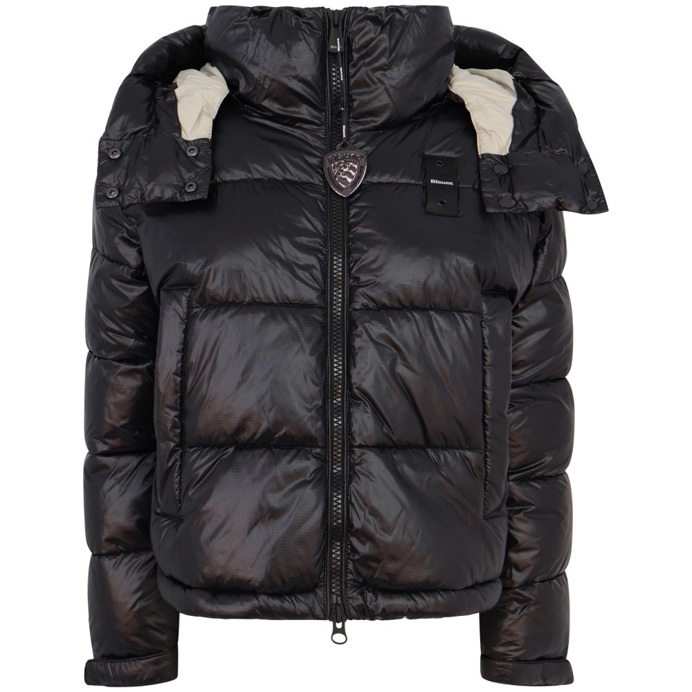 Giubbotto crop nero per donna
