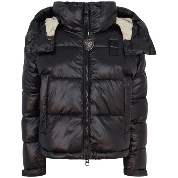 Giubbotto crop nero per donna