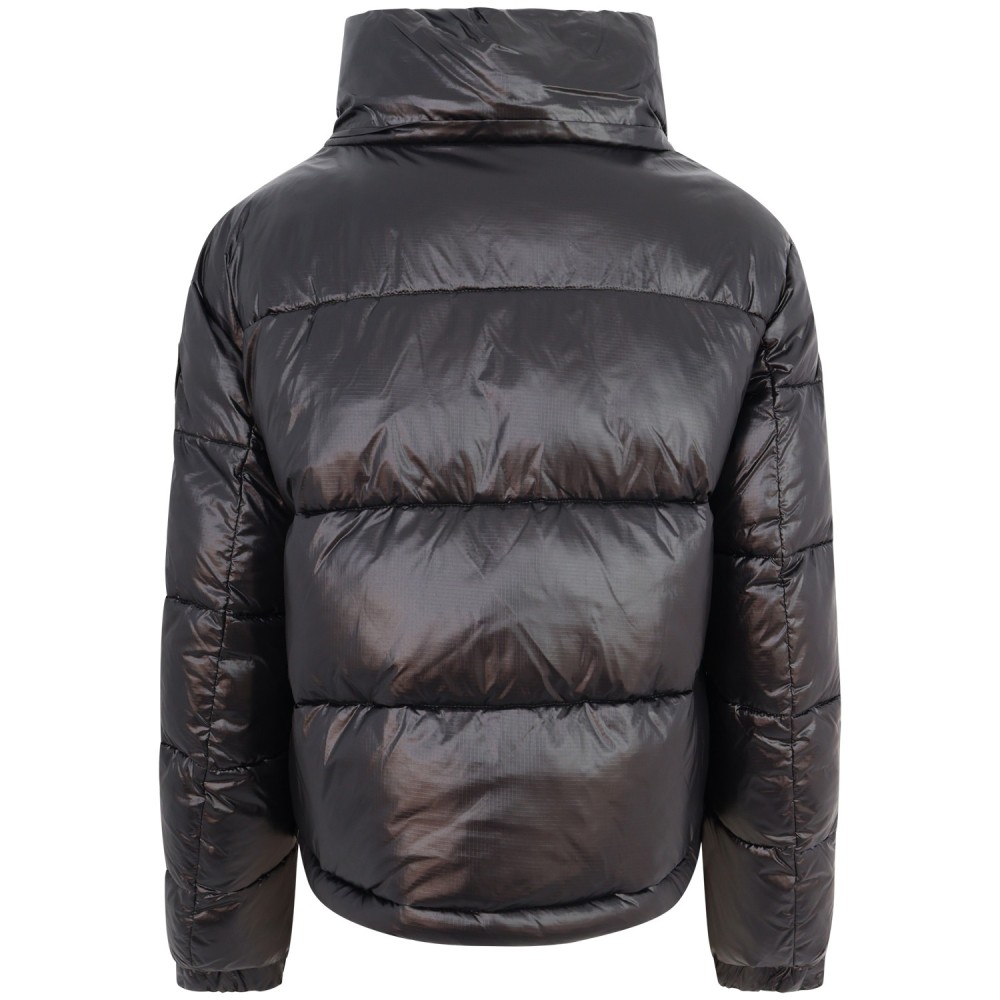 Giubbotto crop nero per donna