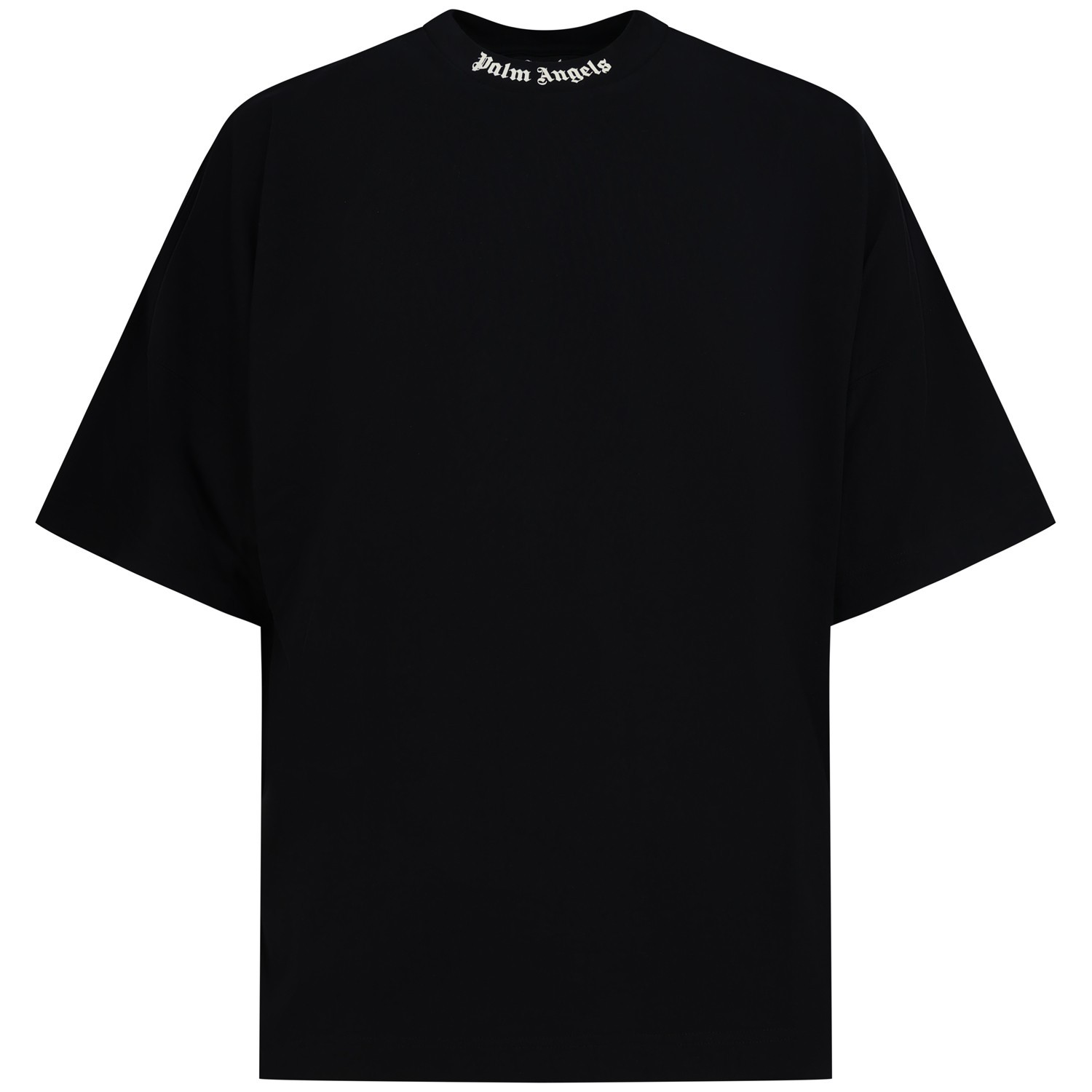 T-shirt nera con maxi logo posteriore per uomo