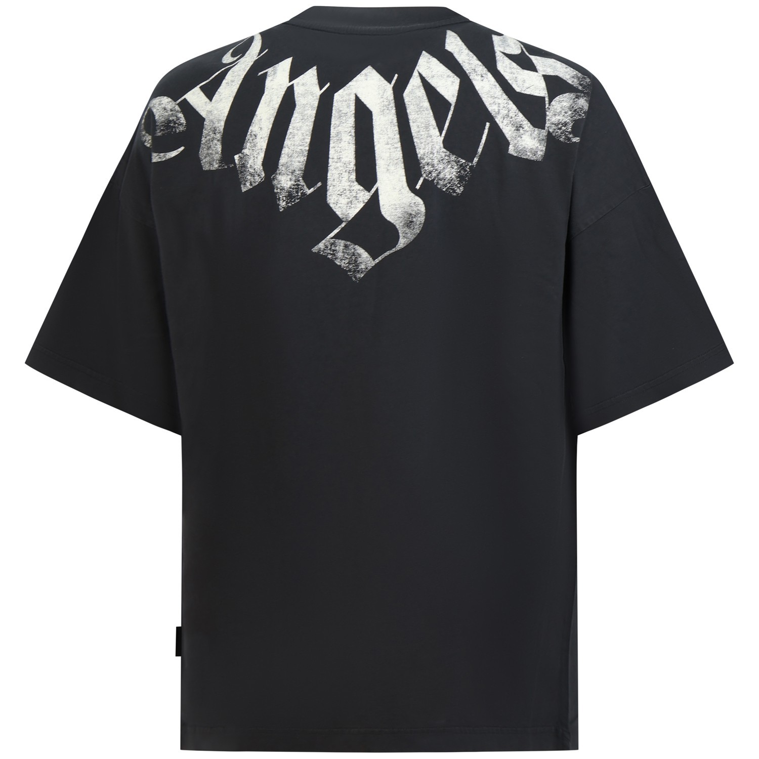 T-shirt nera con maxi logo per uomo