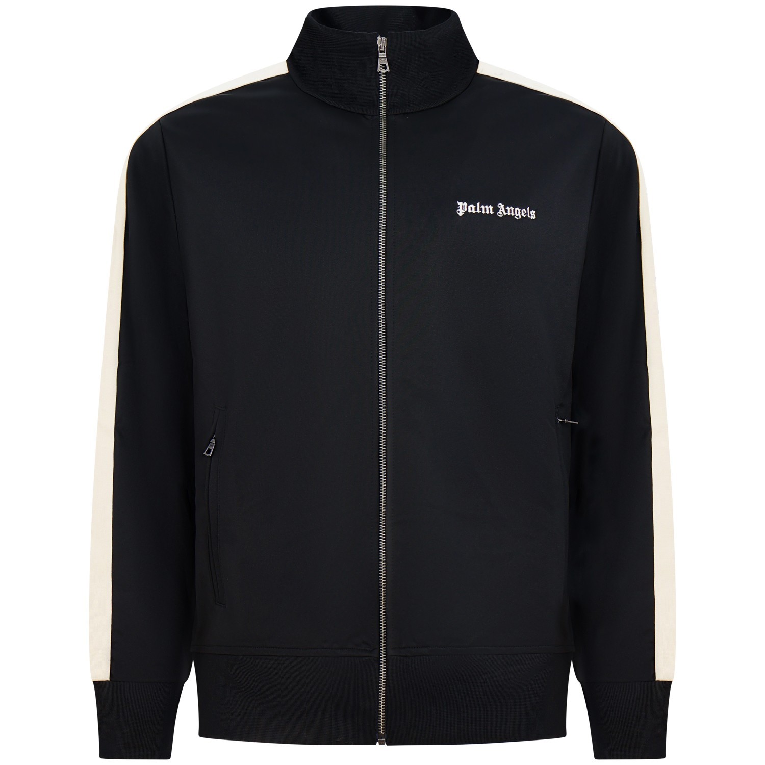 Felpa con zip nera per uomo