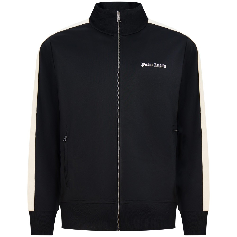 Felpa con zip nera per uomo