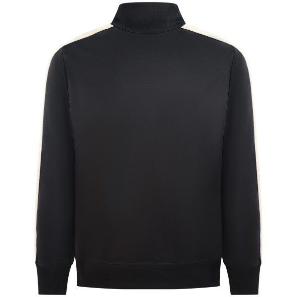 Felpa con zip nera per uomo