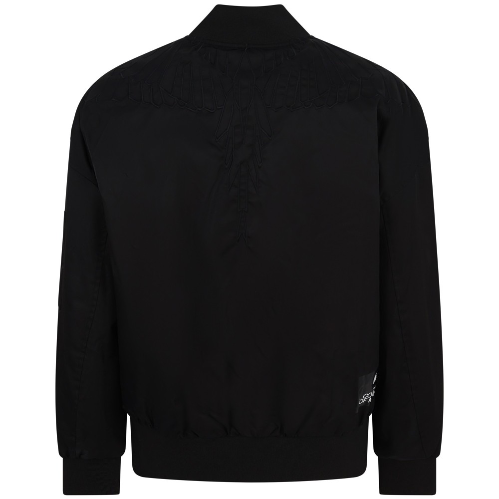 Giubbotto nero con logo all over per uomo
