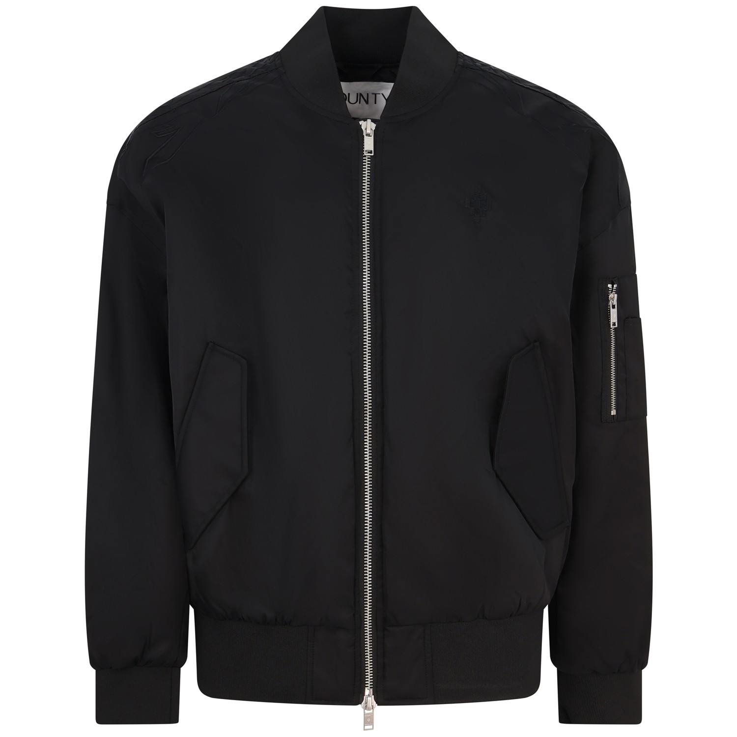 Giubbotto nero con logo all over per uomo