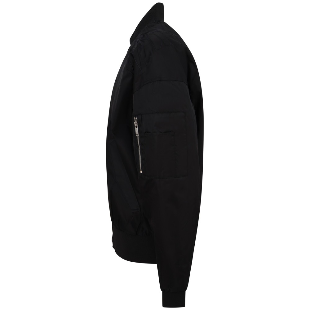 Giubbotto nero con logo all over per uomo