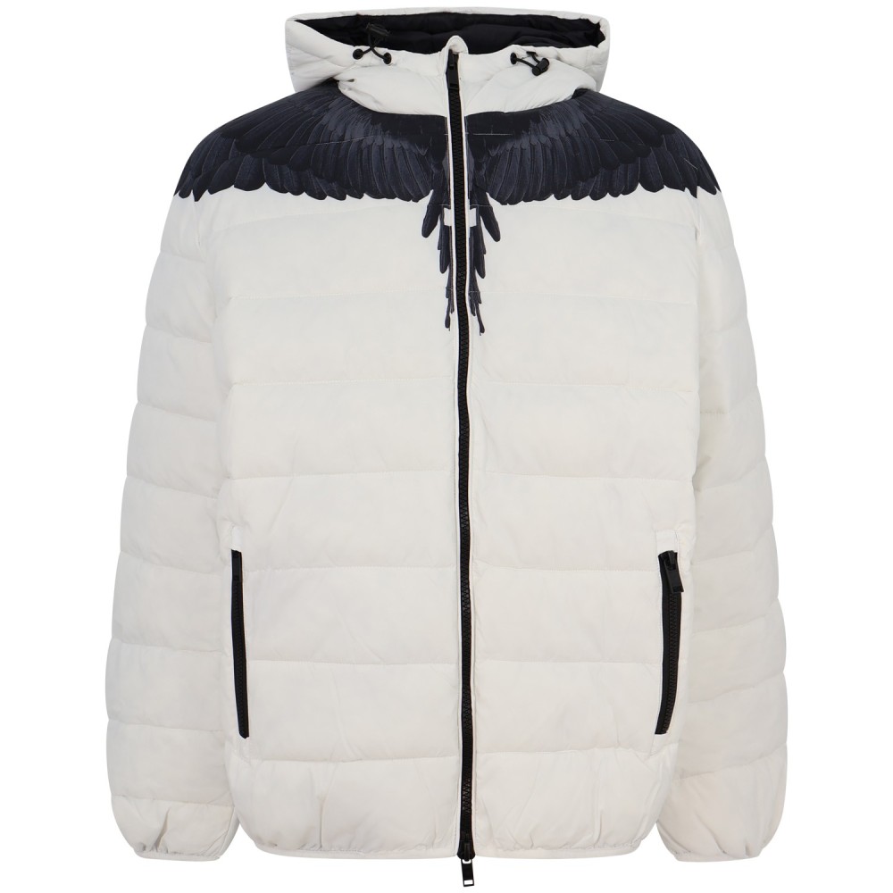 Piumino bianco con ali per uomo