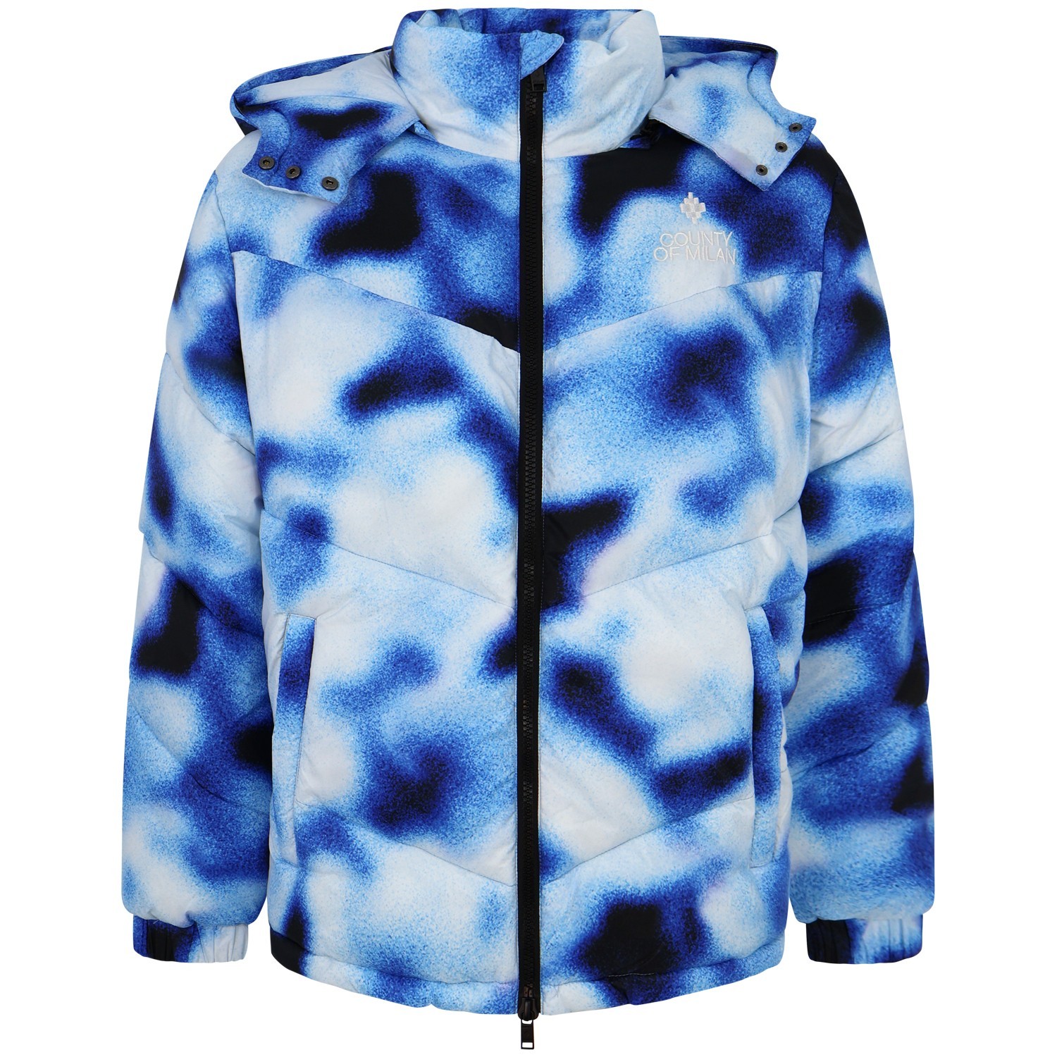 Piumino azzurro con fantasia per uomo