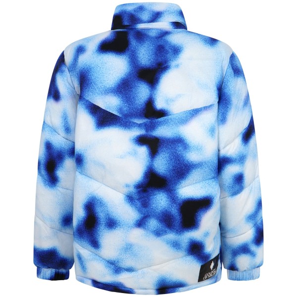 Piumino azzurro con fantasia per uomo