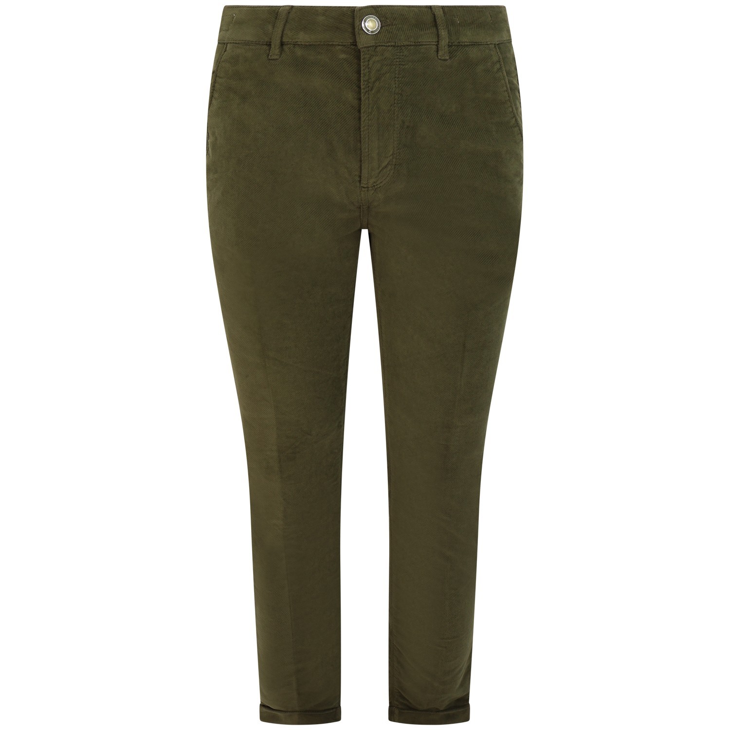 Pantalone verde 'CHINOS SAND' in velluto per uomo