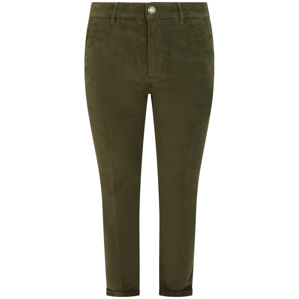 Pantalone verde 'CHINOS SAND' in velluto per uomo